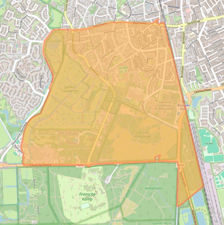 Kaart van postcodegebied 1406.