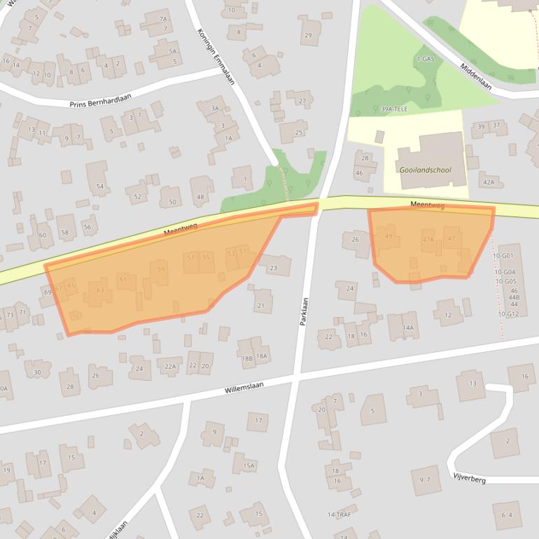 Kaart van postcodegebied 1406KD.