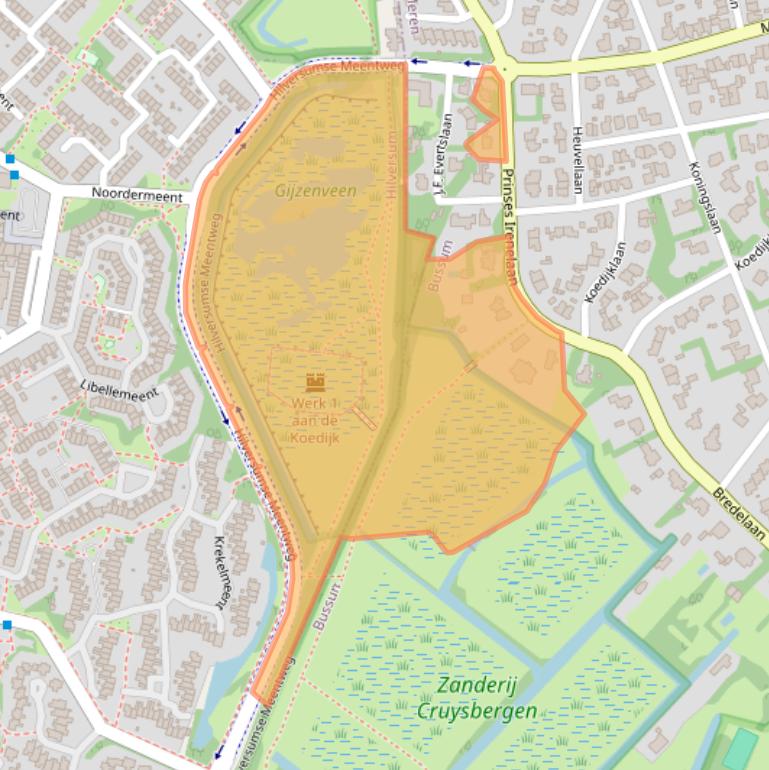 Kaart van postcodegebied 1406KS.