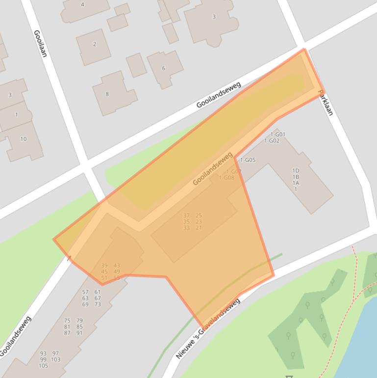 Kaart van postcodegebied 1406LG.