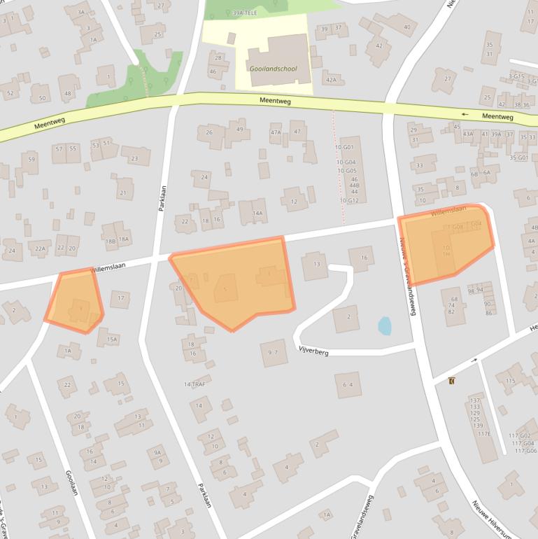 Kaart van postcodegebied 1406LS.