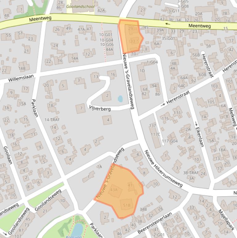 Kaart van postcodegebied 1406NA.