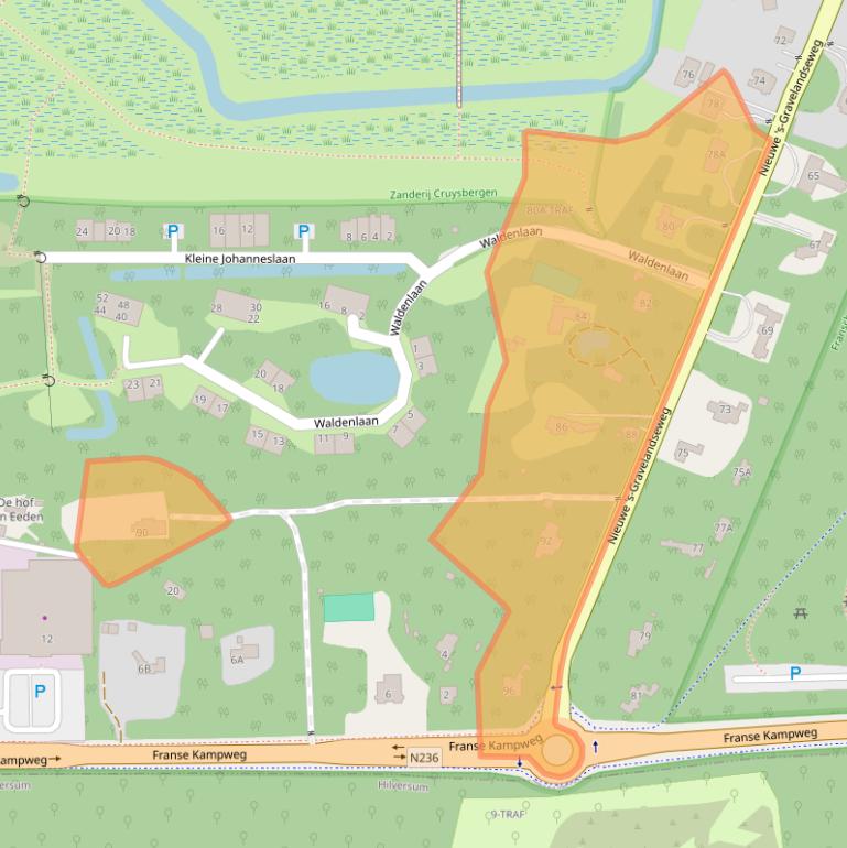 Kaart van postcodegebied 1406NJ.