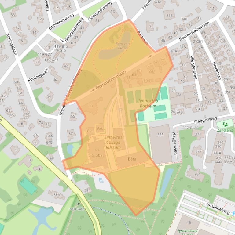 Kaart van postcodegebied 1406NR.