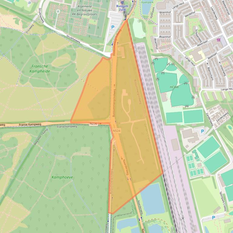 Kaart van postcodegebied 1406NZ.