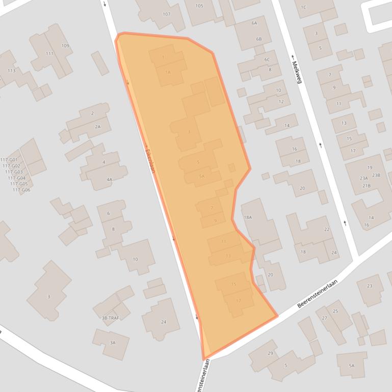 Kaart van postcodegebied 1406PK.
