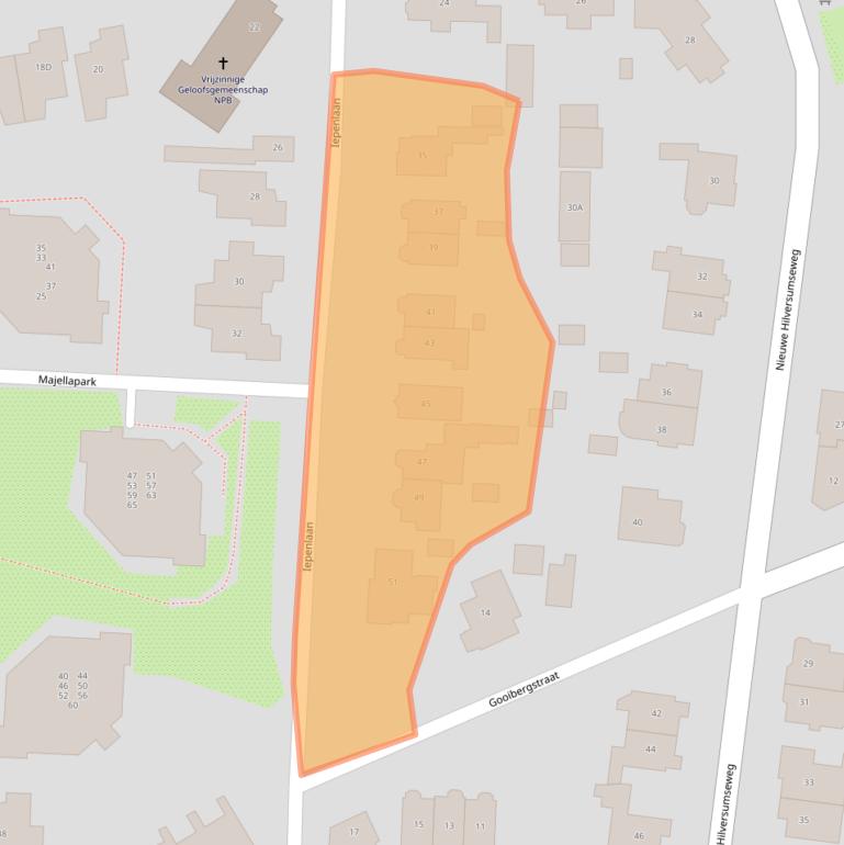 Kaart van postcodegebied 1406PT.