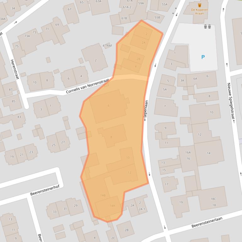 Kaart van postcodegebied 1406PV.