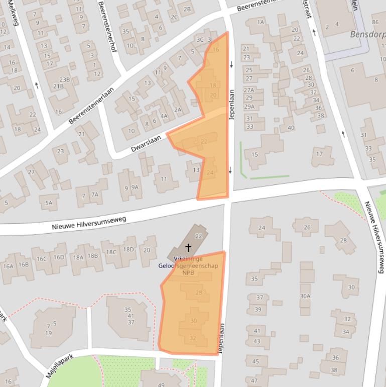 Kaart van postcodegebied 1406PW.