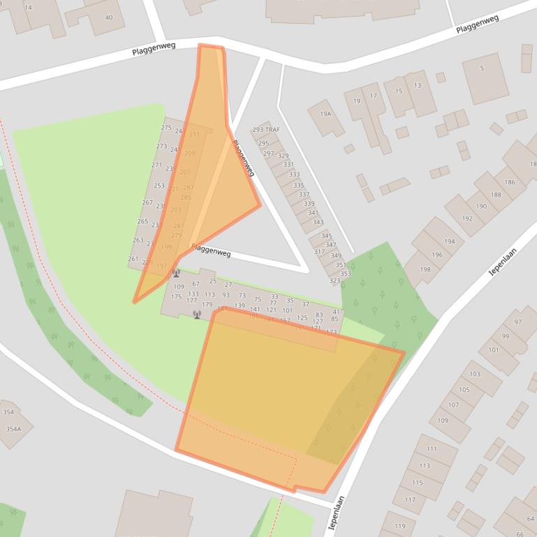 Kaart van postcodegebied 1406SB.