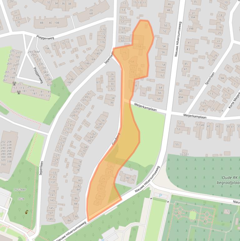 Kaart van postcodegebied 1406SM.