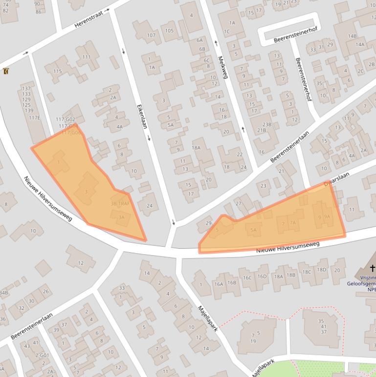 Kaart van postcodegebied 1406TA.