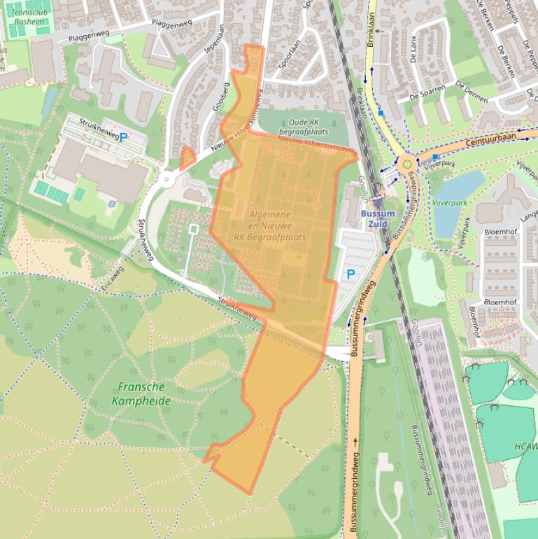 Kaart van postcodegebied 1406TJ.