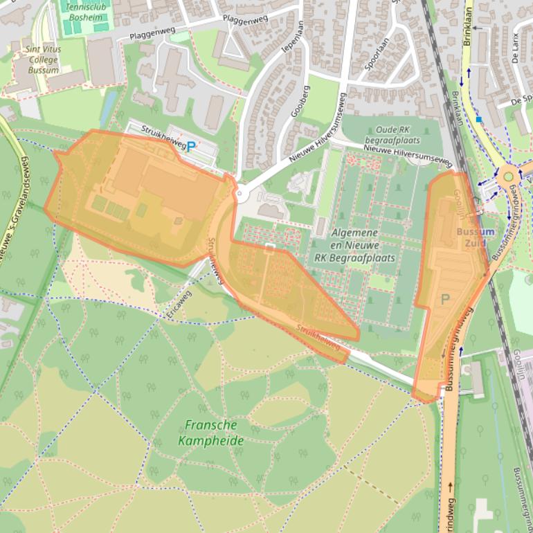 Kaart van postcodegebied 1406TK.