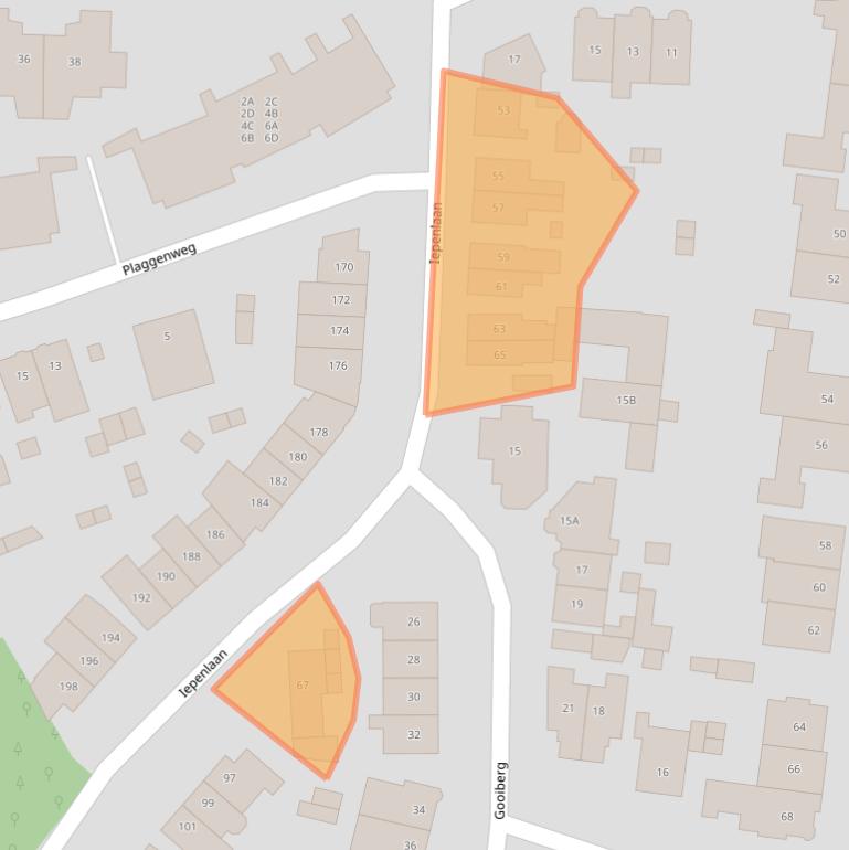 Kaart van postcodegebied 1406TL.