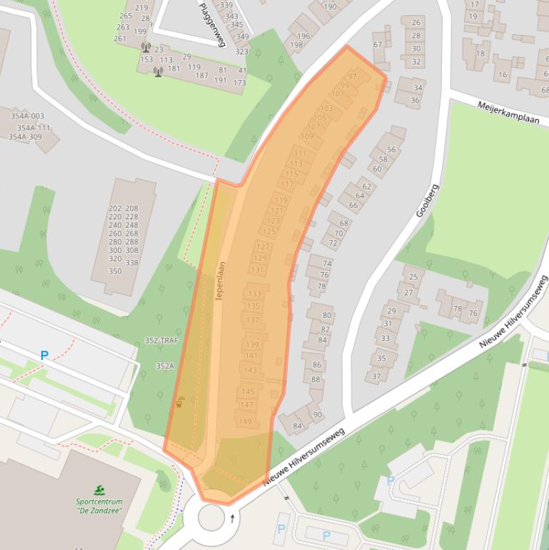 Kaart van postcodegebied 1406TM.