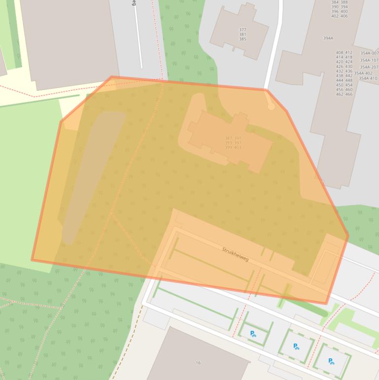 Kaart van postcodegebied 1406TV.