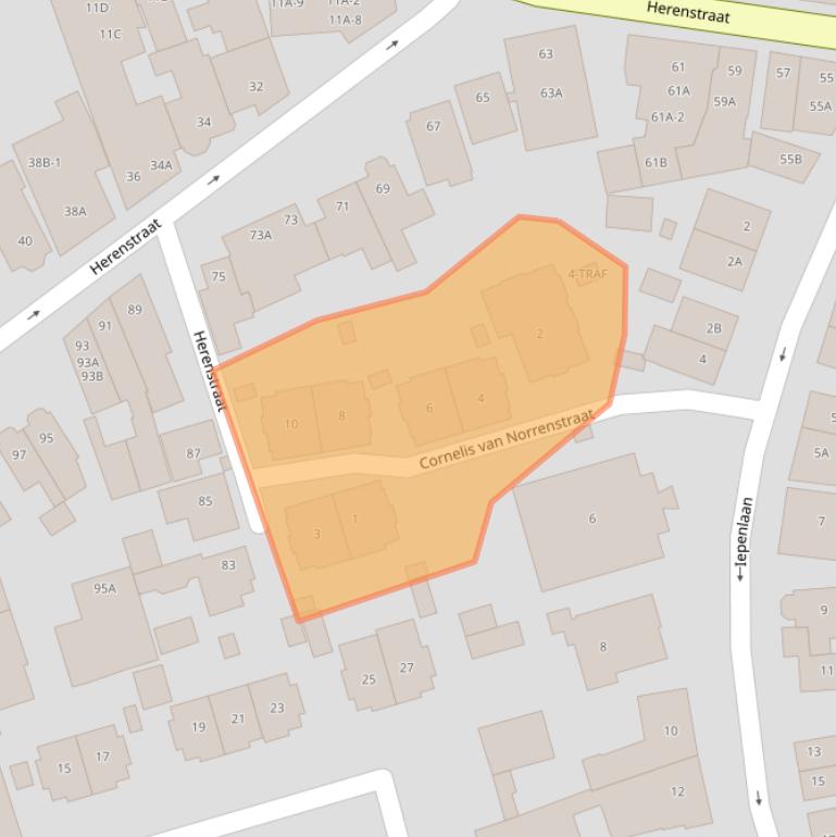 Kaart van postcodegebied 1406VA.