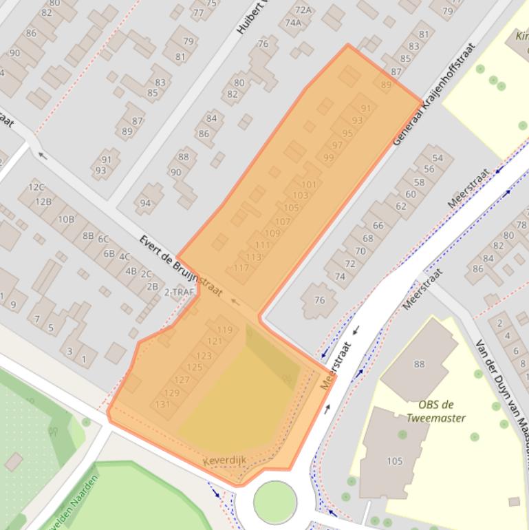 Kaart van postcodegebied 1411BC.