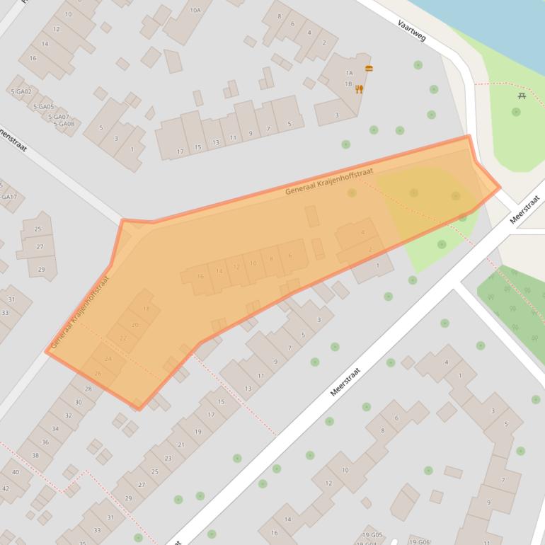 Kaart van postcodegebied 1411BD.