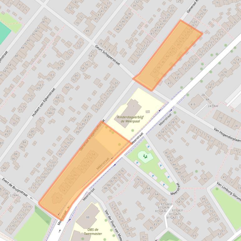 Kaart van postcodegebied 1411BE.