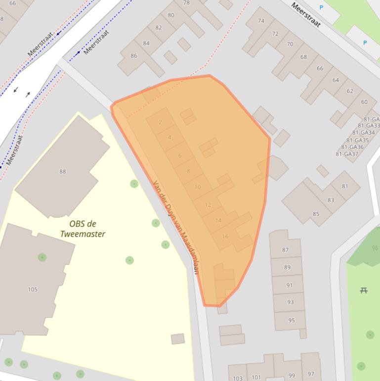 Kaart van postcodegebied 1411BL.