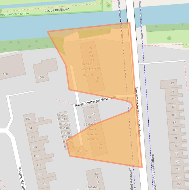 Kaart van postcodegebied 1411BT.