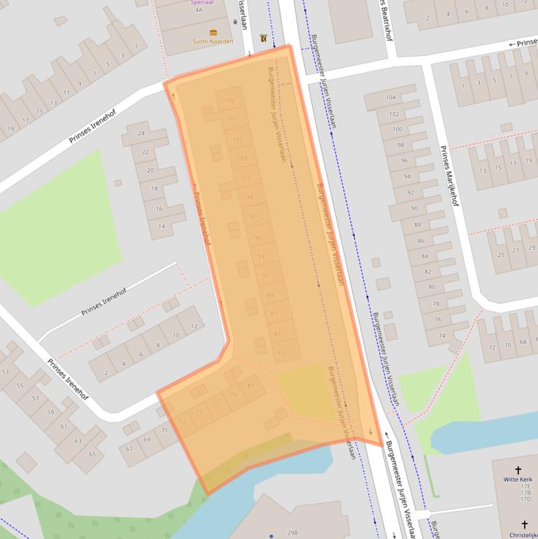 Kaart van postcodegebied 1411CC.