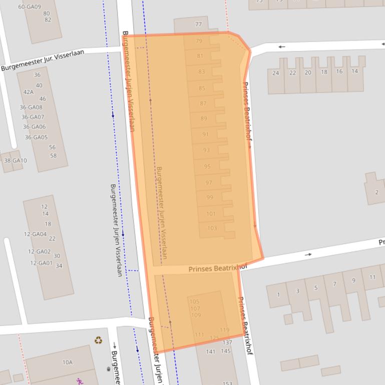 Kaart van postcodegebied 1411CH.