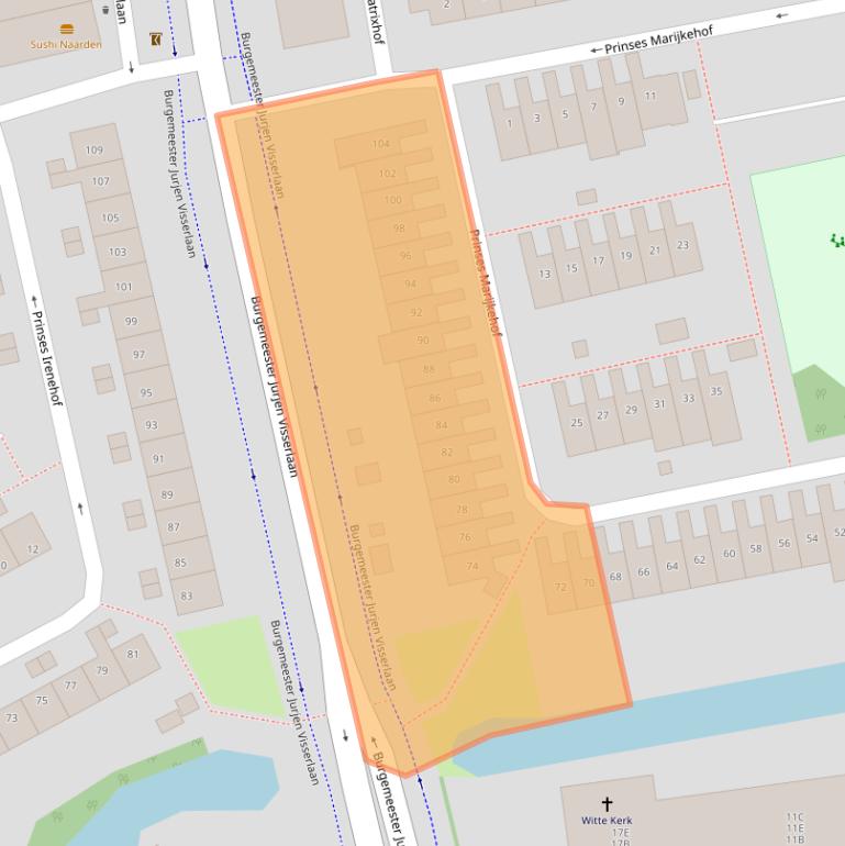 Kaart van postcodegebied 1411CP.