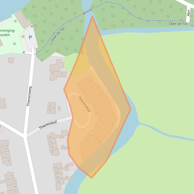 Kaart van postcodegebied 1411DZ.