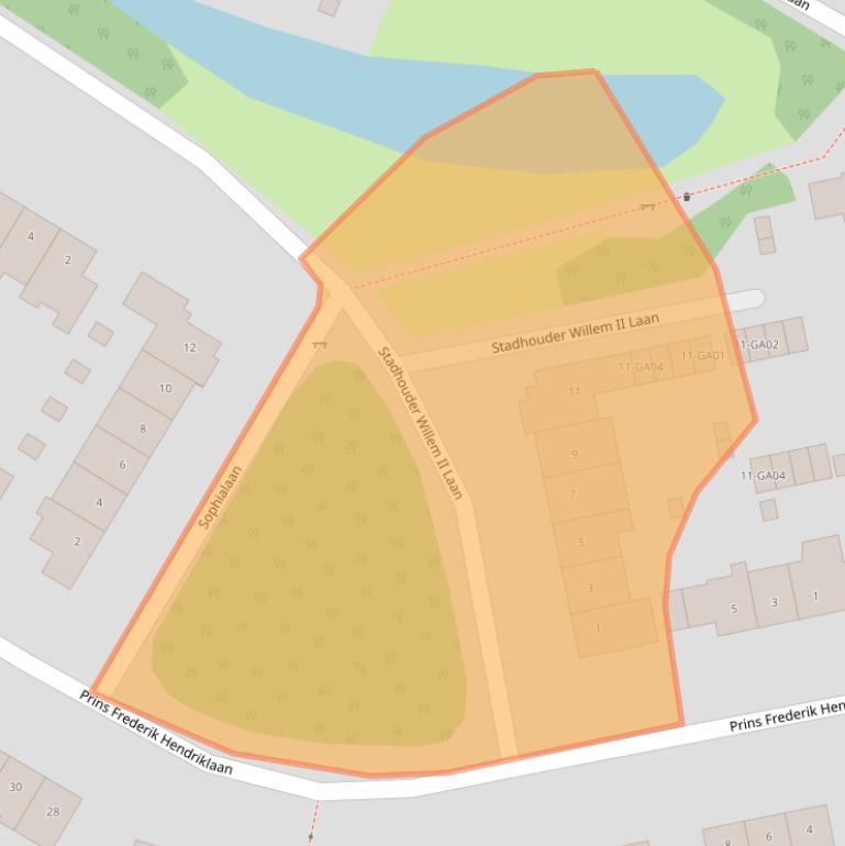 Kaart van postcodegebied 1411EP.