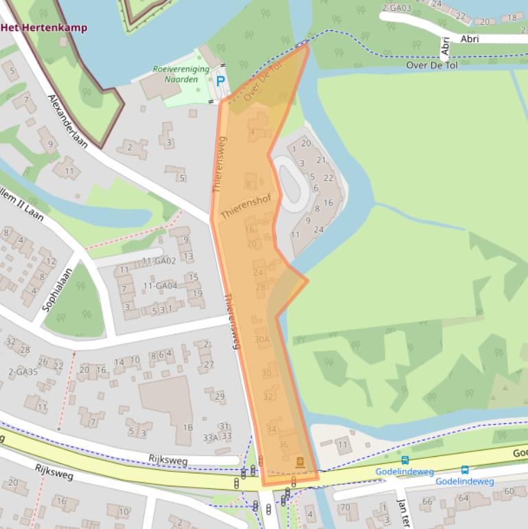 Kaart van postcodegebied 1411EX.