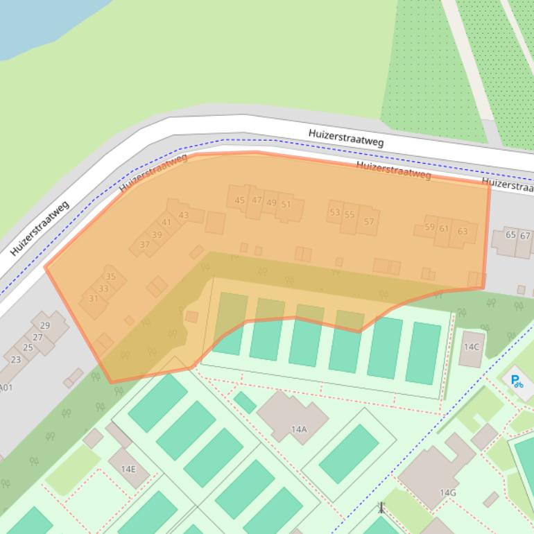 Kaart van postcodegebied 1411GL.