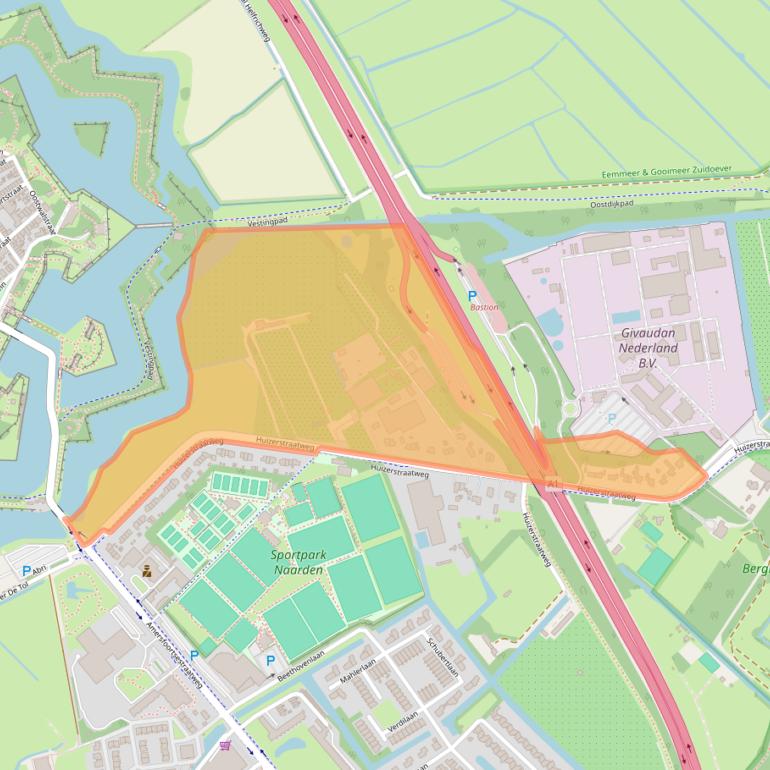 Kaart van postcodegebied 1411GN.