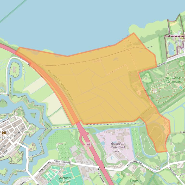 Kaart van postcodegebied 1411GS.