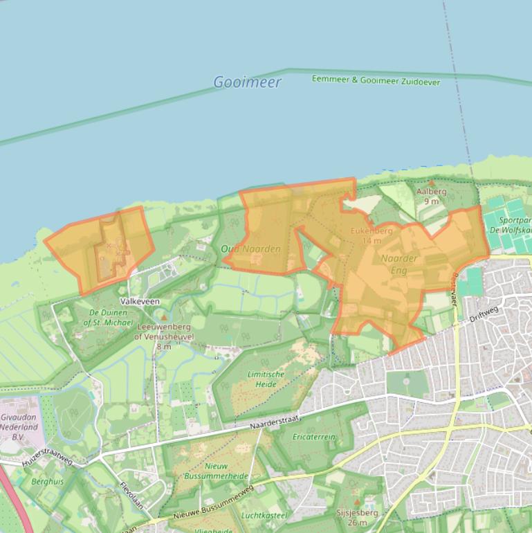 Kaart van postcodegebied 1411GZ.