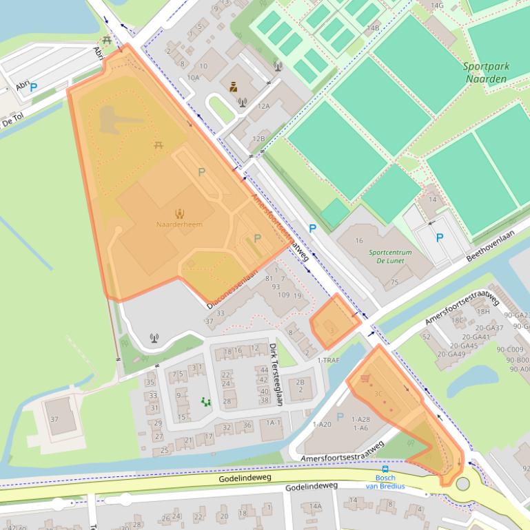 Kaart van postcodegebied 1411HB.