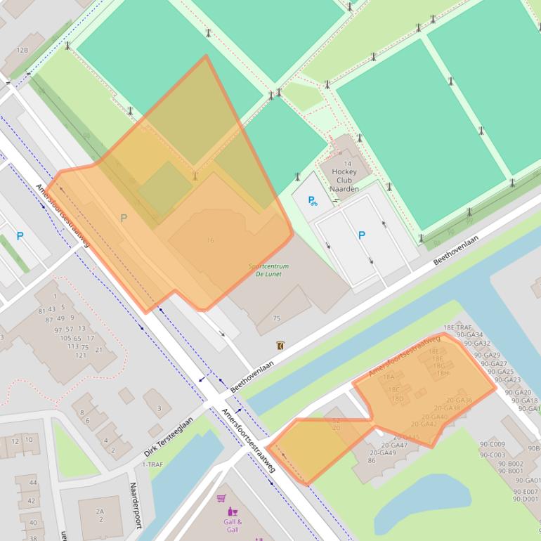 Kaart van postcodegebied 1411HD.