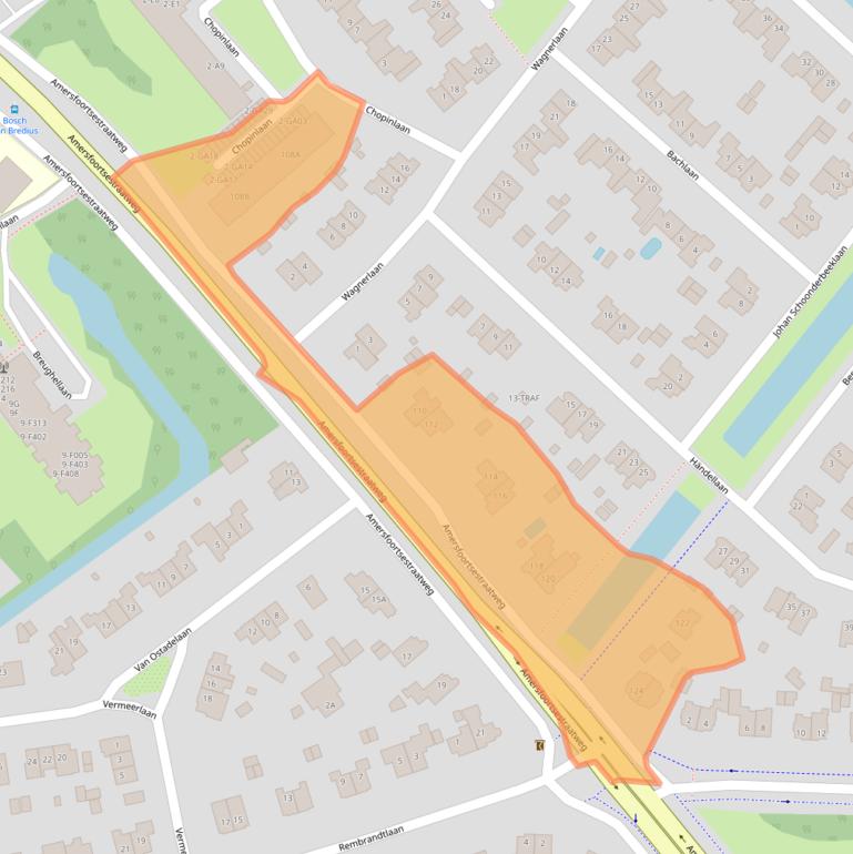 Kaart van postcodegebied 1411HJ.