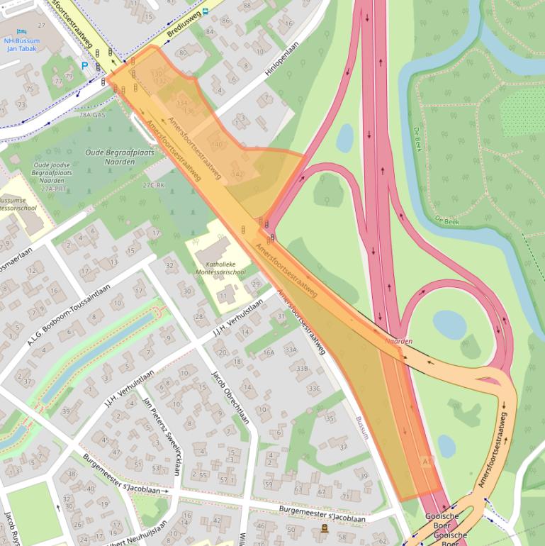 Kaart van postcodegebied 1411HK.