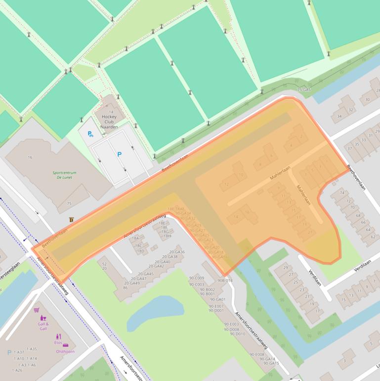 Kaart van postcodegebied 1411HW.