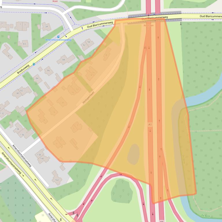 Kaart van postcodegebied 1411JP.