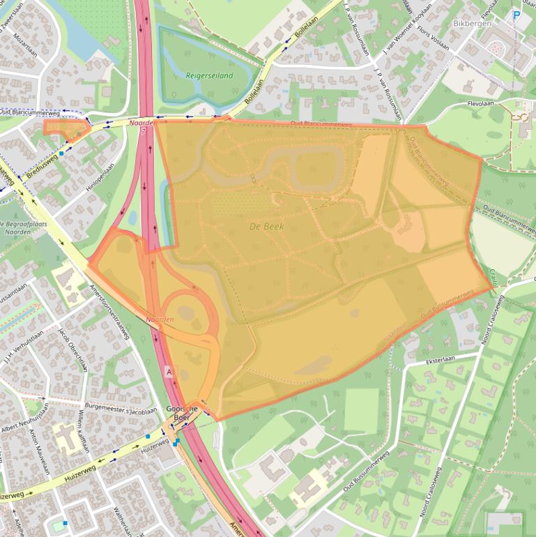 Kaart van postcodegebied 1411JR.