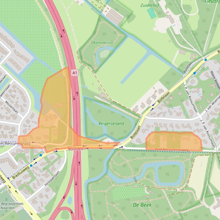 Kaart van postcodegebied 1411JT.