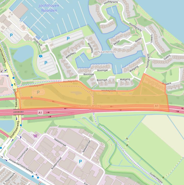 Kaart van postcodegebied 1411LJ.