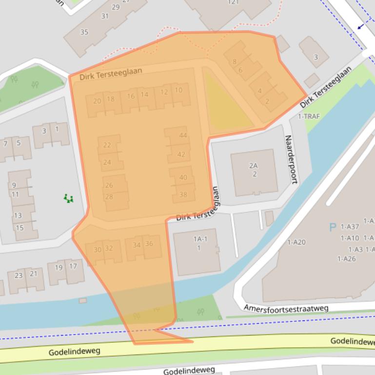 Kaart van postcodegebied 1411MB.