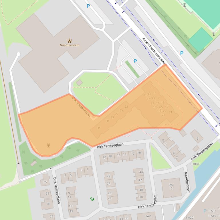 Kaart van postcodegebied 1411MC.