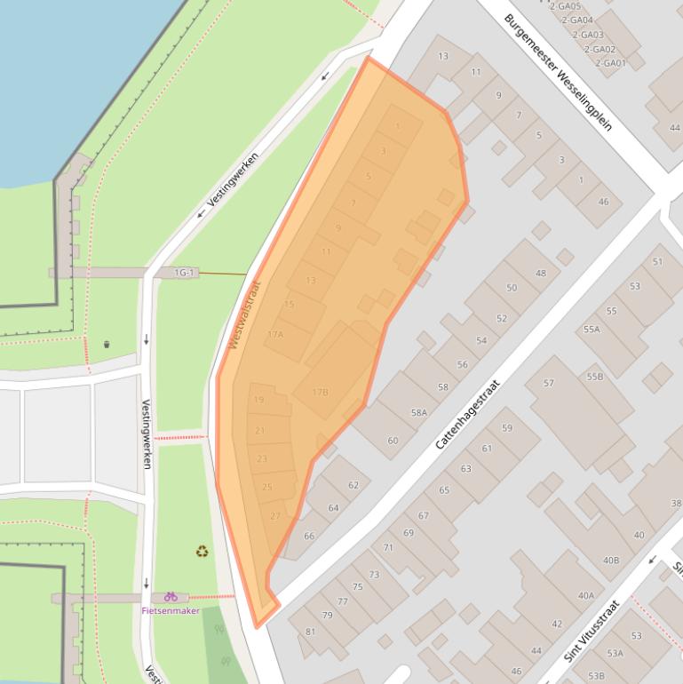 Kaart van postcodegebied 1411PC.