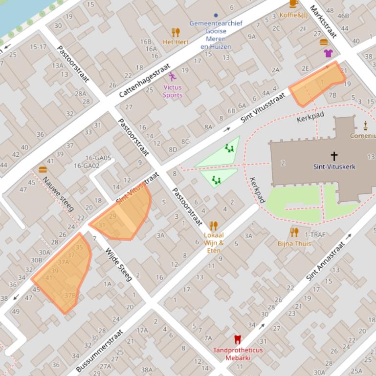 Kaart van postcodegebied 1411PR.